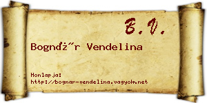 Bognár Vendelina névjegykártya